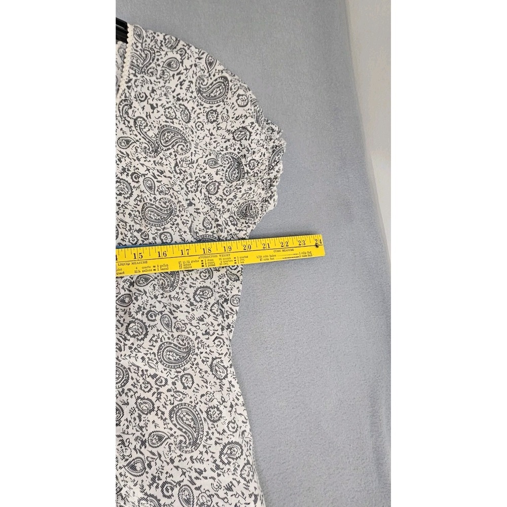 Gloria Vanderbilt Boho Chic Paisley Shirt Size Large Lace Panel Cottagecore EUC - Picture 8 of 9
